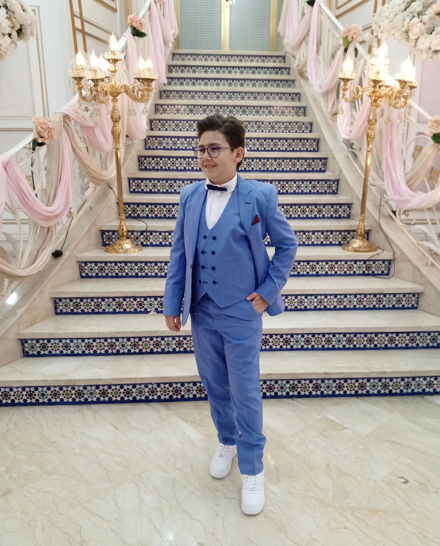 Costume Enfant Bleu Ciel Élégance