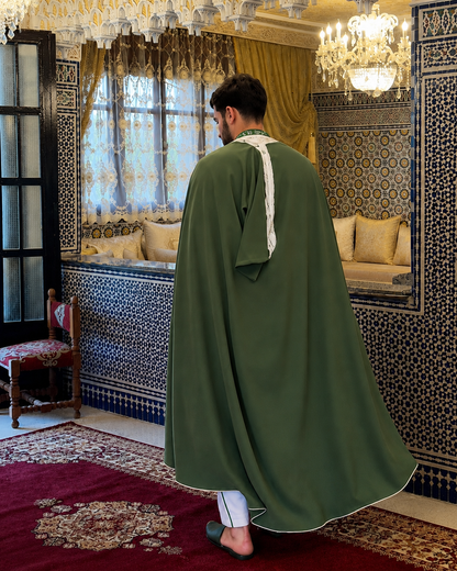 Djellaba & Jabadour Vert Olive Prestige
