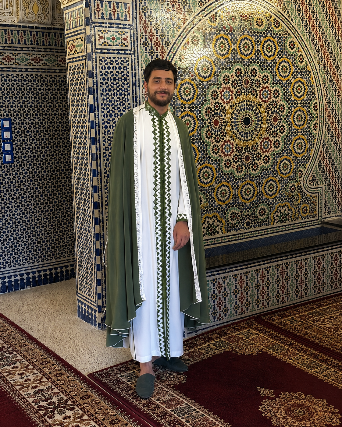 Djellaba & Jabadour Vert Olive Prestige
