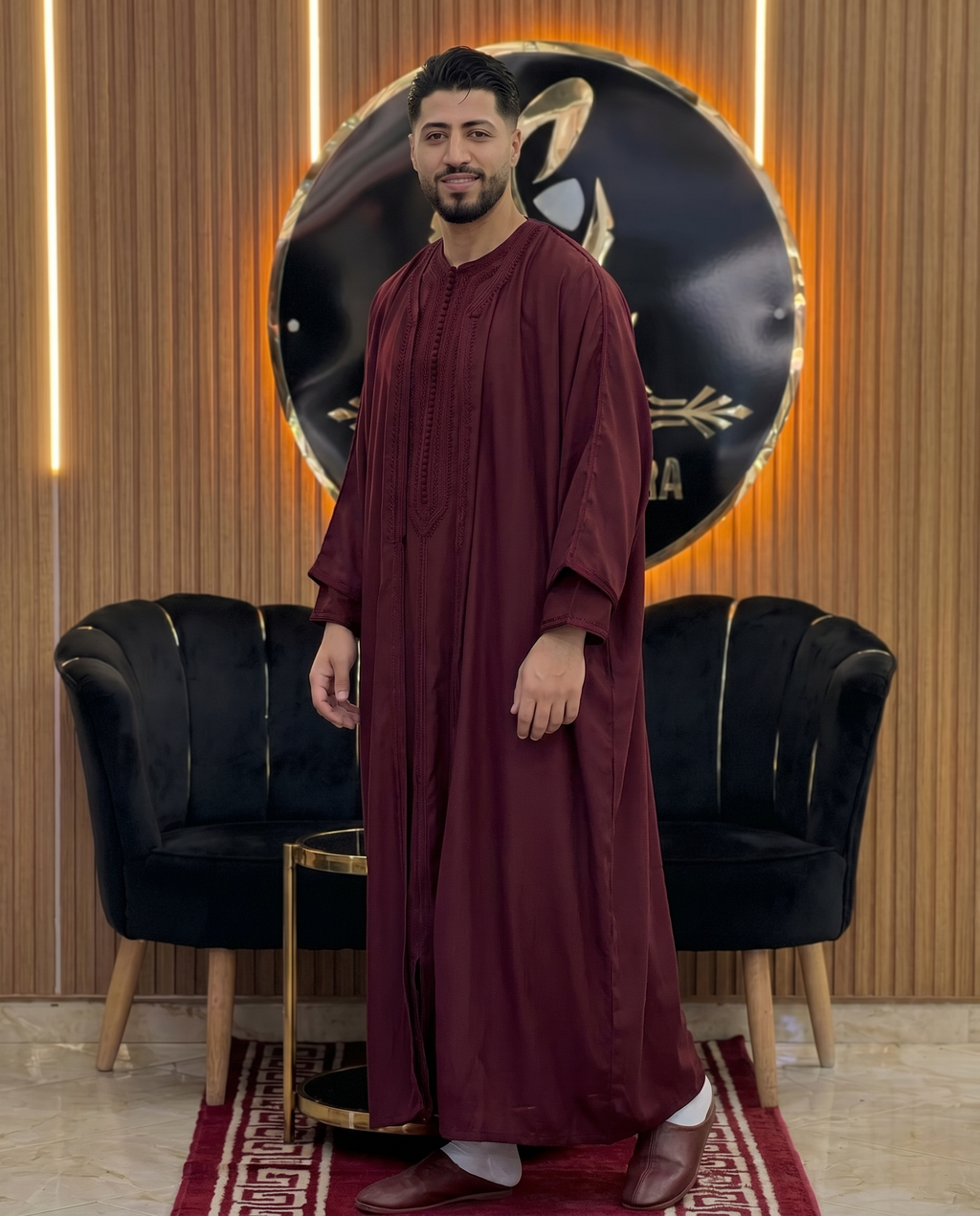 Djellaba Traditionnelle Bordeaux