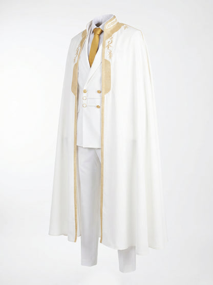 Costume Mariage Blanc Cape Dorée