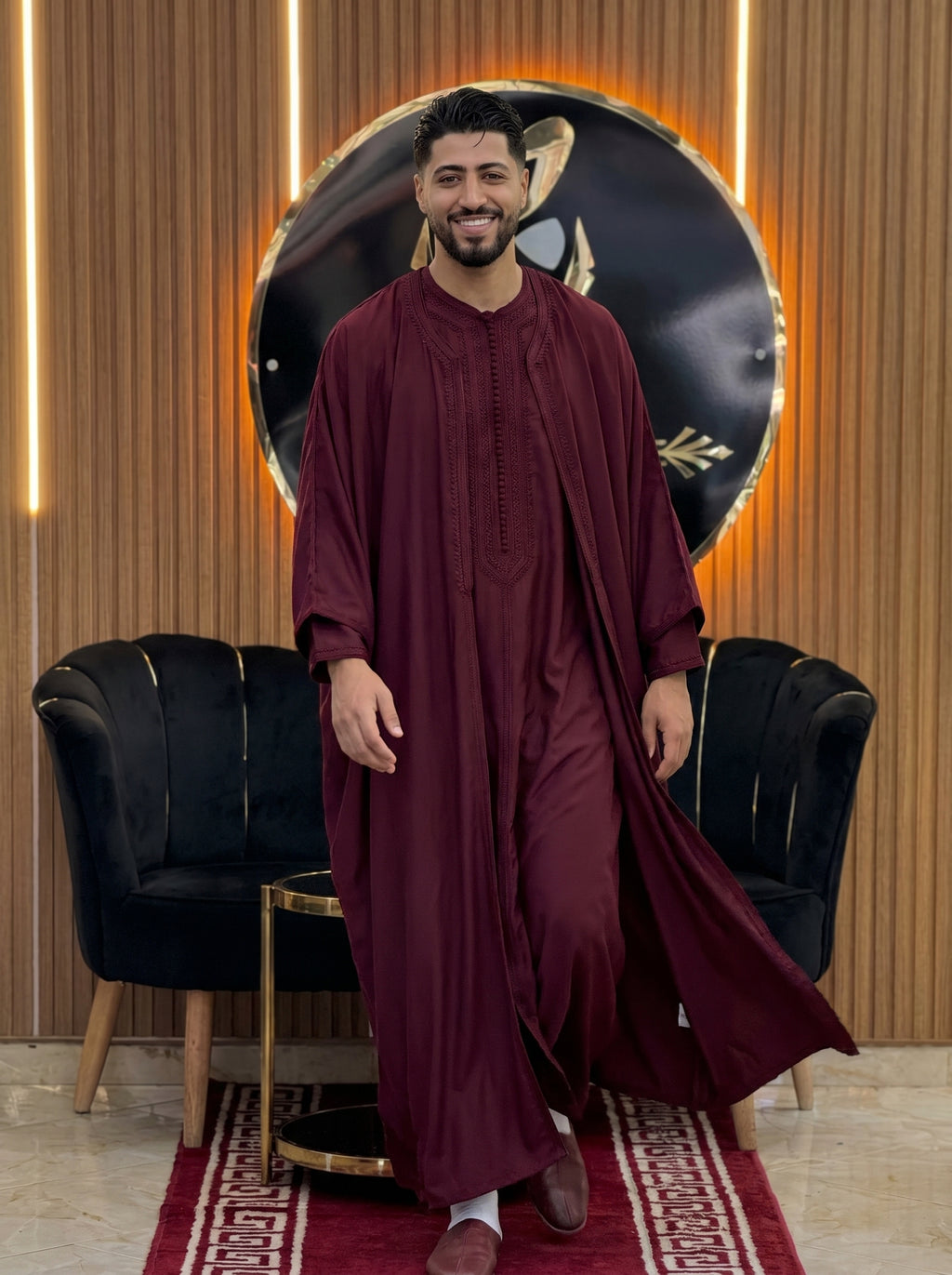 Djellaba Traditionnelle Bordeaux